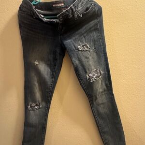 Tommy Hilfiger Dark Blue Distressed Skinny Jeans